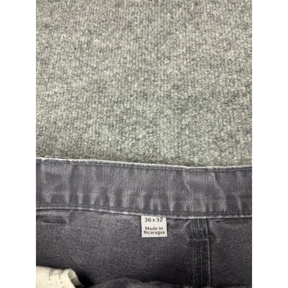 Carhartt Pants Mens 36x32 Gray Relaxed Fit Canvas Work Utility Carpenter Rugged - Picture 2 of 9